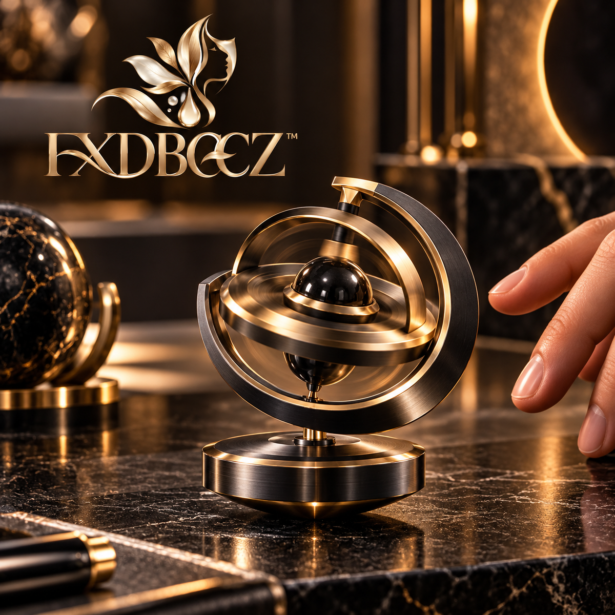 fxdbccz™ Moon Eclipse Metal Gyro