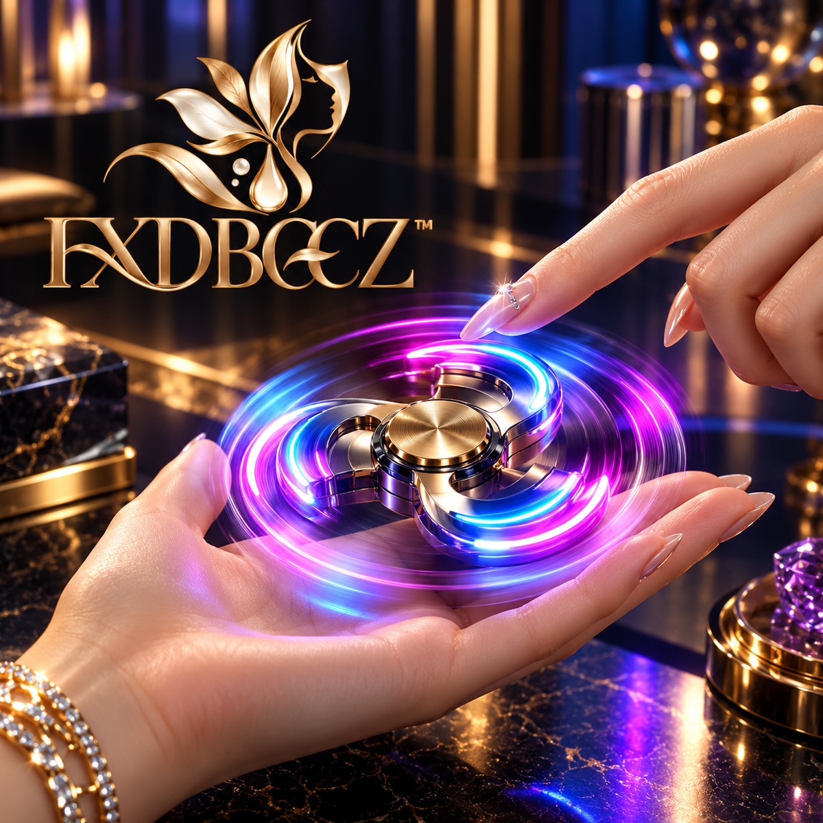fxdbccz™ Cyber Pulse LED Spinner